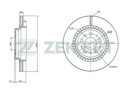 Тормозной диск zekkert BS-5303