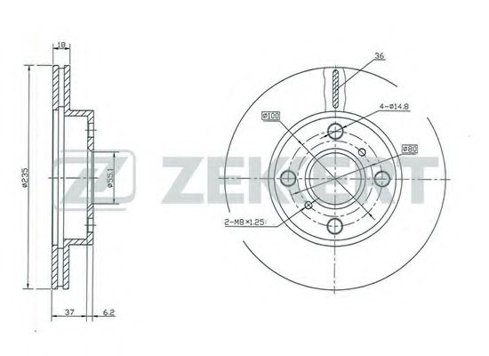 Тормозной диск zekkert BS-5317
