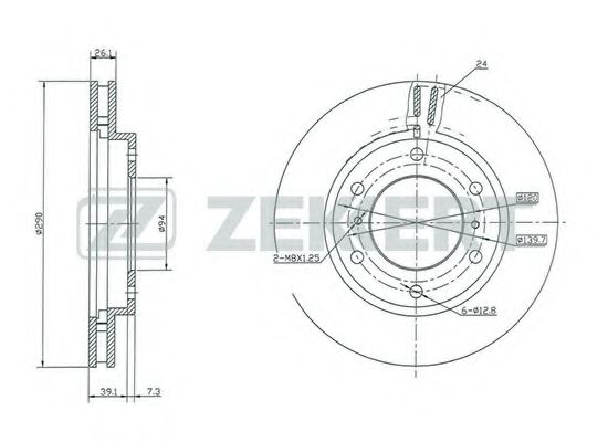 Тормозной диск zekkert BS-5319