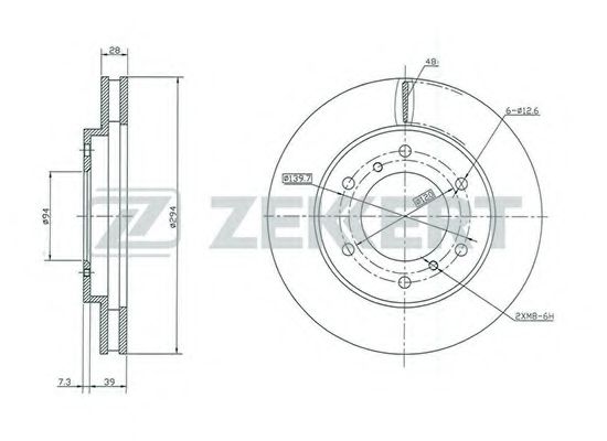 Тормозной диск zekkert BS-5321