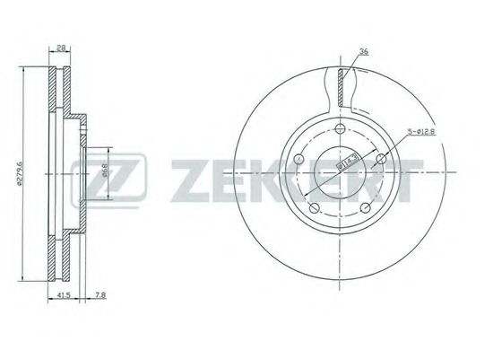 Тормозной диск zekkert BS-5325