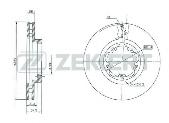 Тормозной диск zekkert BS-5328