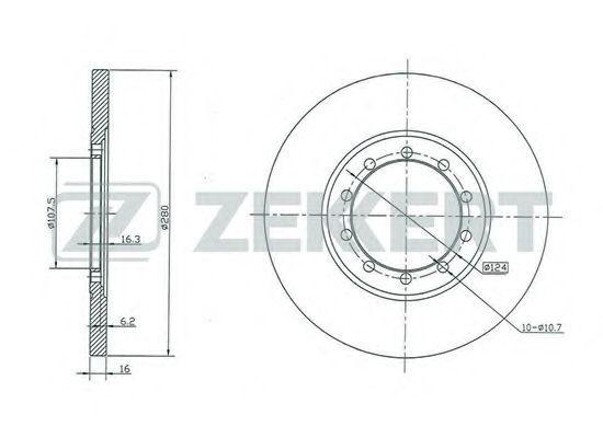 Тормозной диск zekkert BS-5330