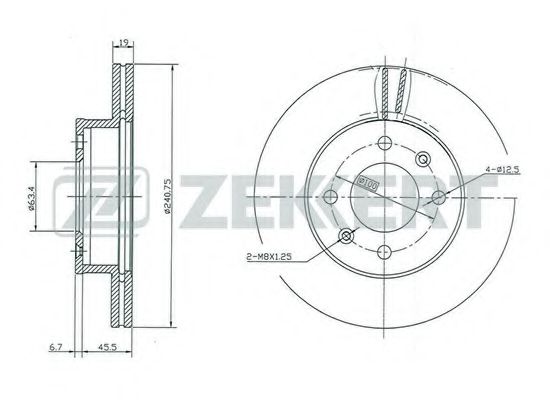 Тормозной диск zekkert BS-5343