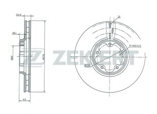 Тормозной диск zekkert BS-5346