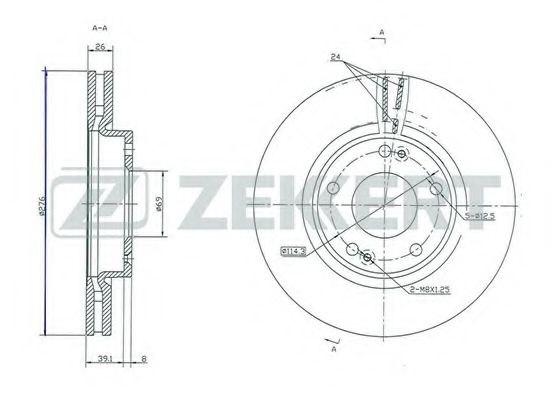 Тормозной диск zekkert BS-5349