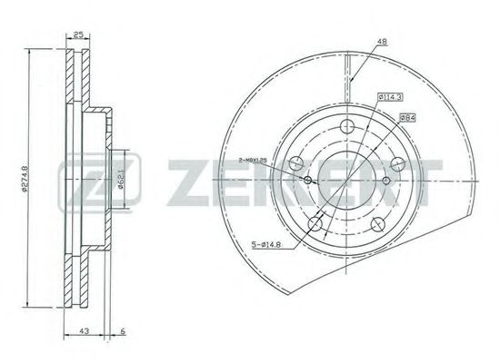 Тормозной диск zekkert BS-5353