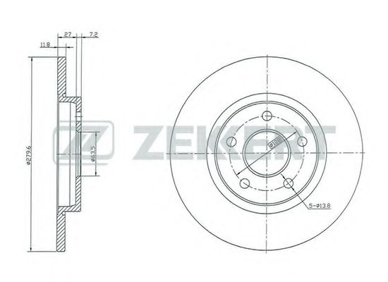 Тормозной диск zekkert BS-5362