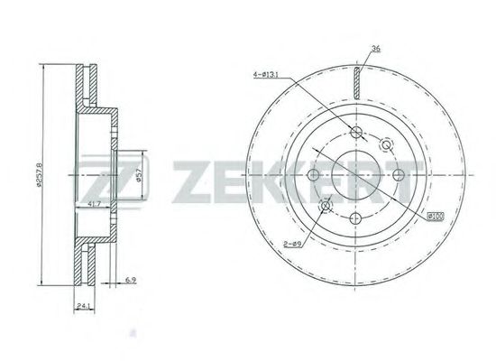 Тормозной диск zekkert BS-5374