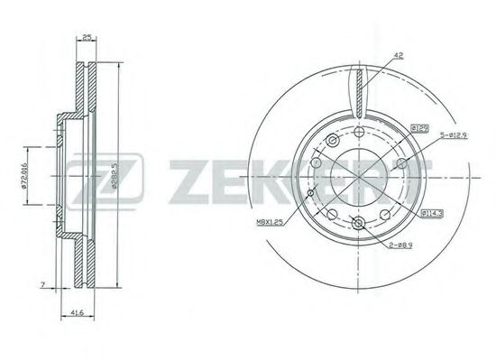 Тормозной диск zekkert BS-5389