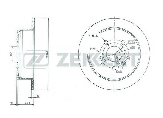 Тормозной диск zekkert BS-5403