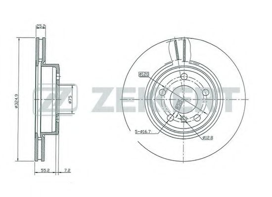 Тормозной диск zekkert BS-5410