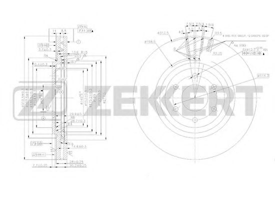 Тормозной диск zekkert BS-5413