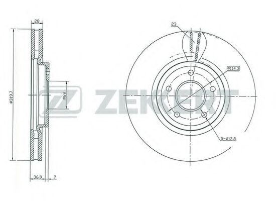 Тормозной диск zekkert BS-5428