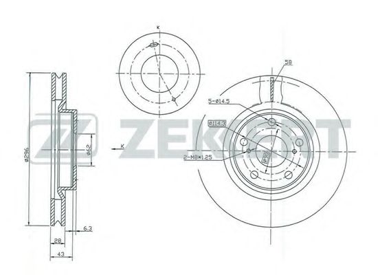 Тормозной диск zekkert BS-5430