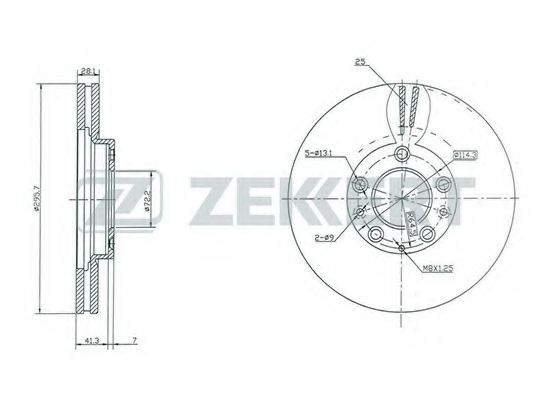 Тормозной диск zekkert BS-5436