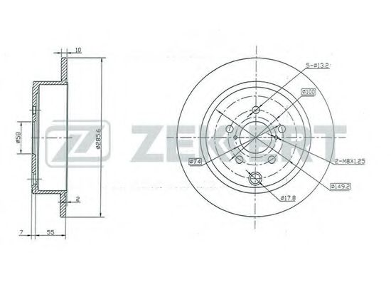Тормозной диск zekkert BS-5439
