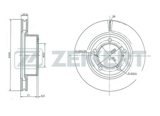 Тормозной диск zekkert BS-5440