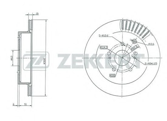 Тормозной диск zekkert BS-5441