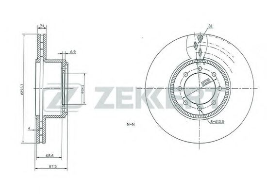 Тормозной диск zekkert BS-5446