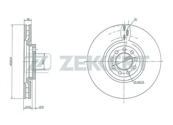 Тормозной диск zekkert BS-5447
