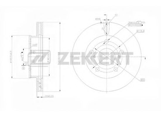 Тормозной диск zekkert BS-5464