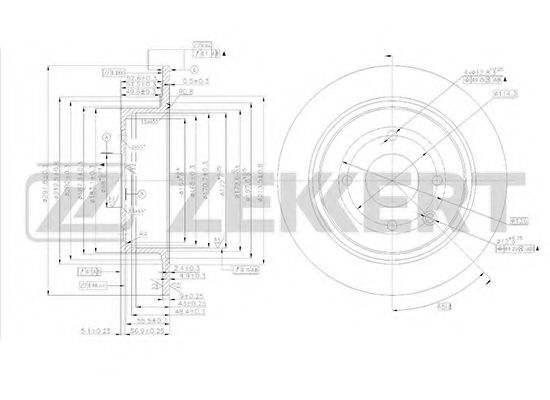 Тормозной диск zekkert BS-5468