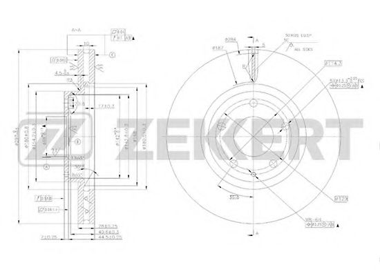 Тормозной диск zekkert BS-5488
