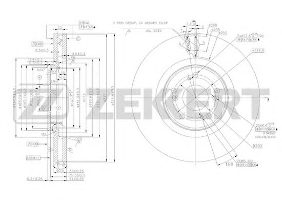 Тормозной диск zekkert BS-5495