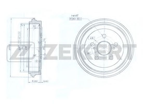 Тормозной барабан zekkert BS-5584