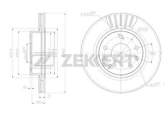Тормозной диск zekkert BS-5621