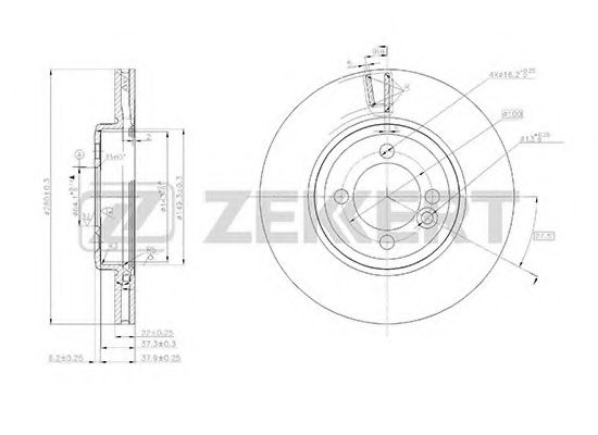 Тормозной диск zekkert BS-5623