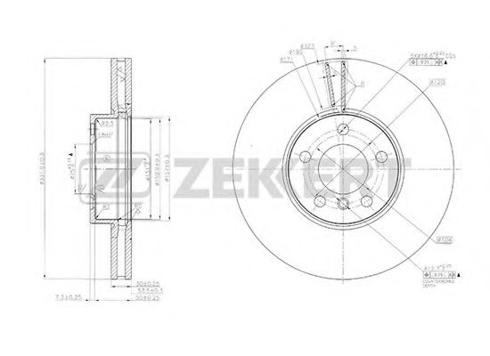 Тормозной диск zekkert BS-5634