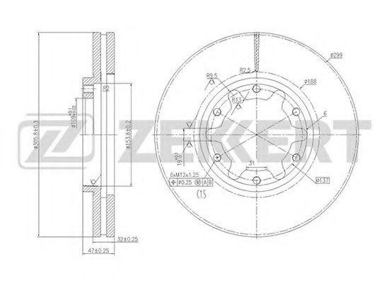 Тормозной диск zekkert BS-5643