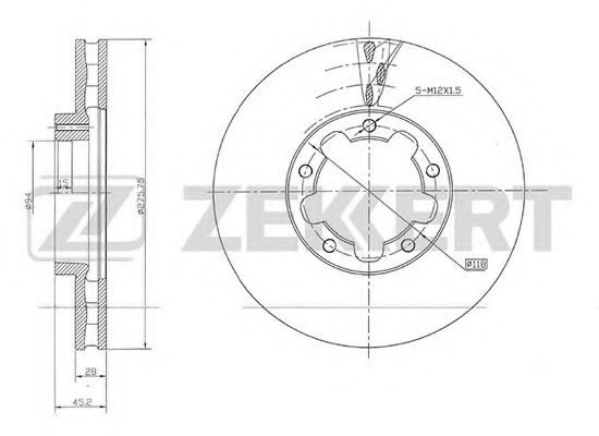 Тормозной диск zekkert BS-5743
