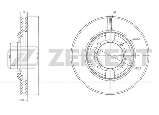 Тормозной диск zekkert BS-5745