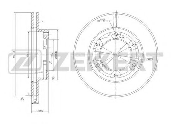 Тормозной диск zekkert BS-5759