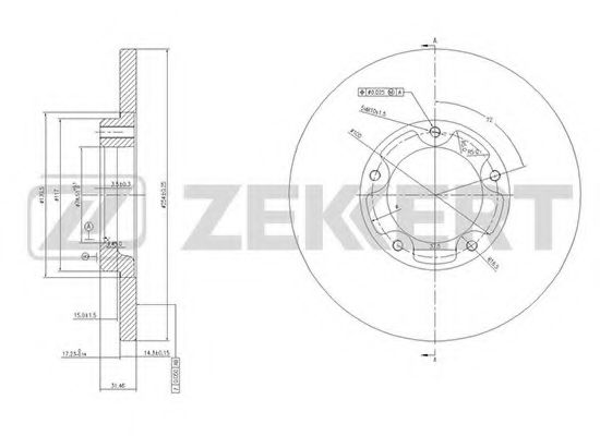 Тормозной диск zekkert BS-5764
