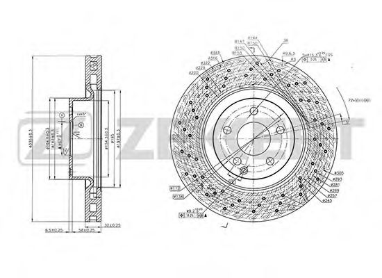 Тормозной диск zekkert BS-5774