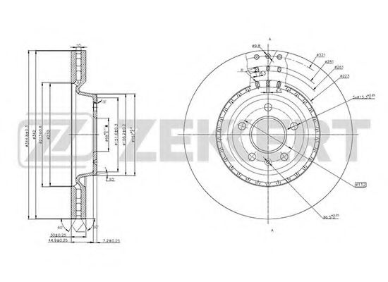 Тормозной диск zekkert BS-5781