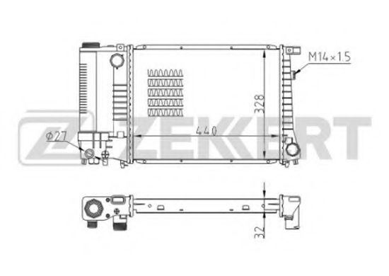 Радиатор охлаждения двигателя zekkert MK-1001
