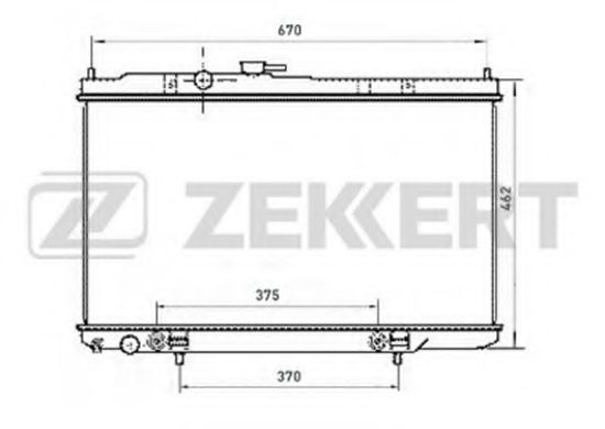 Радиатор охлаждения двигателя zekkert MK-1005