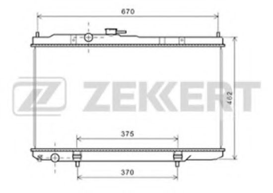 Радиатор охлаждения двигателя zekkert MK-1006