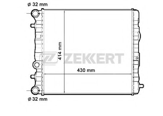 Радиатор охлаждения двигателя zekkert MK-1008