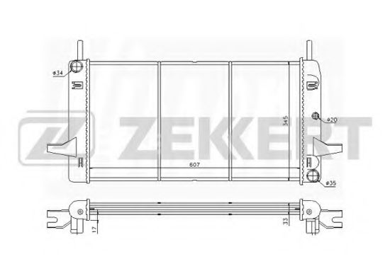 Радиатор охлаждения двигателя zekkert MK-1010