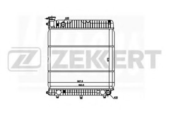 Радиатор охлаждения двигателя zekkert MK-1012