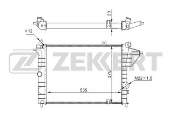 Радиатор охлаждения двигателя zekkert MK-1015