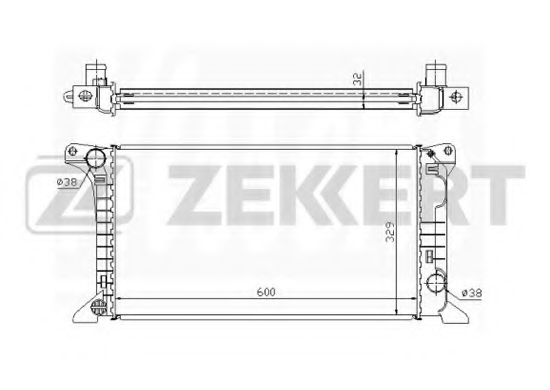 Радиатор охлаждения двигателя zekkert MK-1016