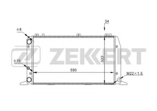 Радиатор охлаждения двигателя zekkert MK-1019