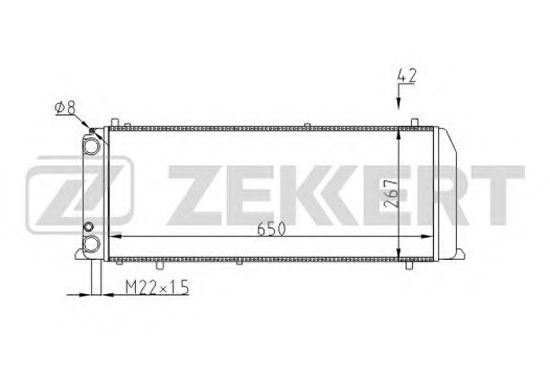 Радиатор охлаждения двигателя zekkert MK-1020